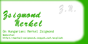 zsigmond merkel business card